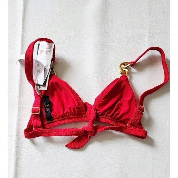 Vix Paula Hermanny Ibiza Triangle Top S & Bikini bottom M set  Cherry Firenze - Picture 9 of 11